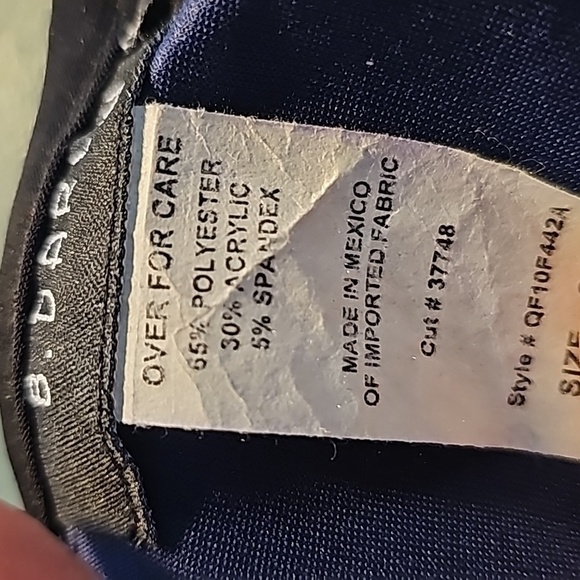 B. DARLIN WOMEN'S, fitted dress size 3/4. Royal blue with black Burnout Velvet - Picture 8 of 11